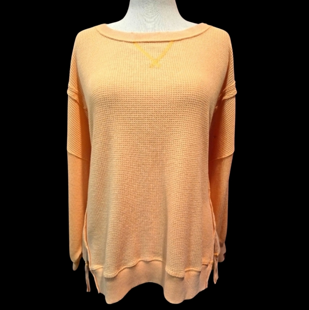 American Eagle NWOT Peach Waffle Knit Women's Sweater M
